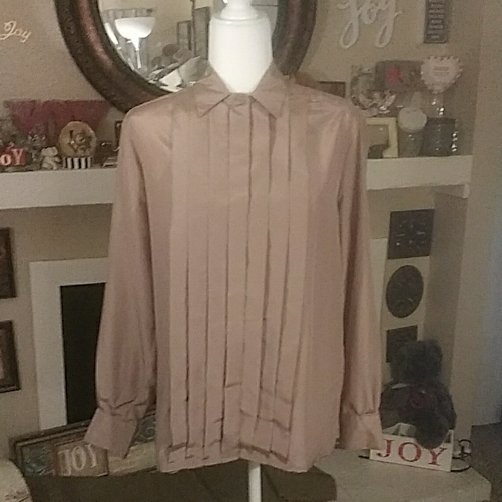 Josephine size 10 professional dress blouse tan